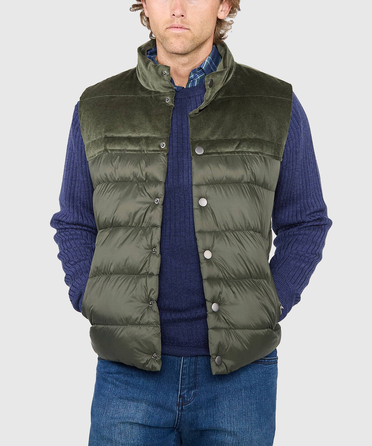 Westport Lifestyle Fireside Mixed Media Channel Vest, Men's Big & Tall