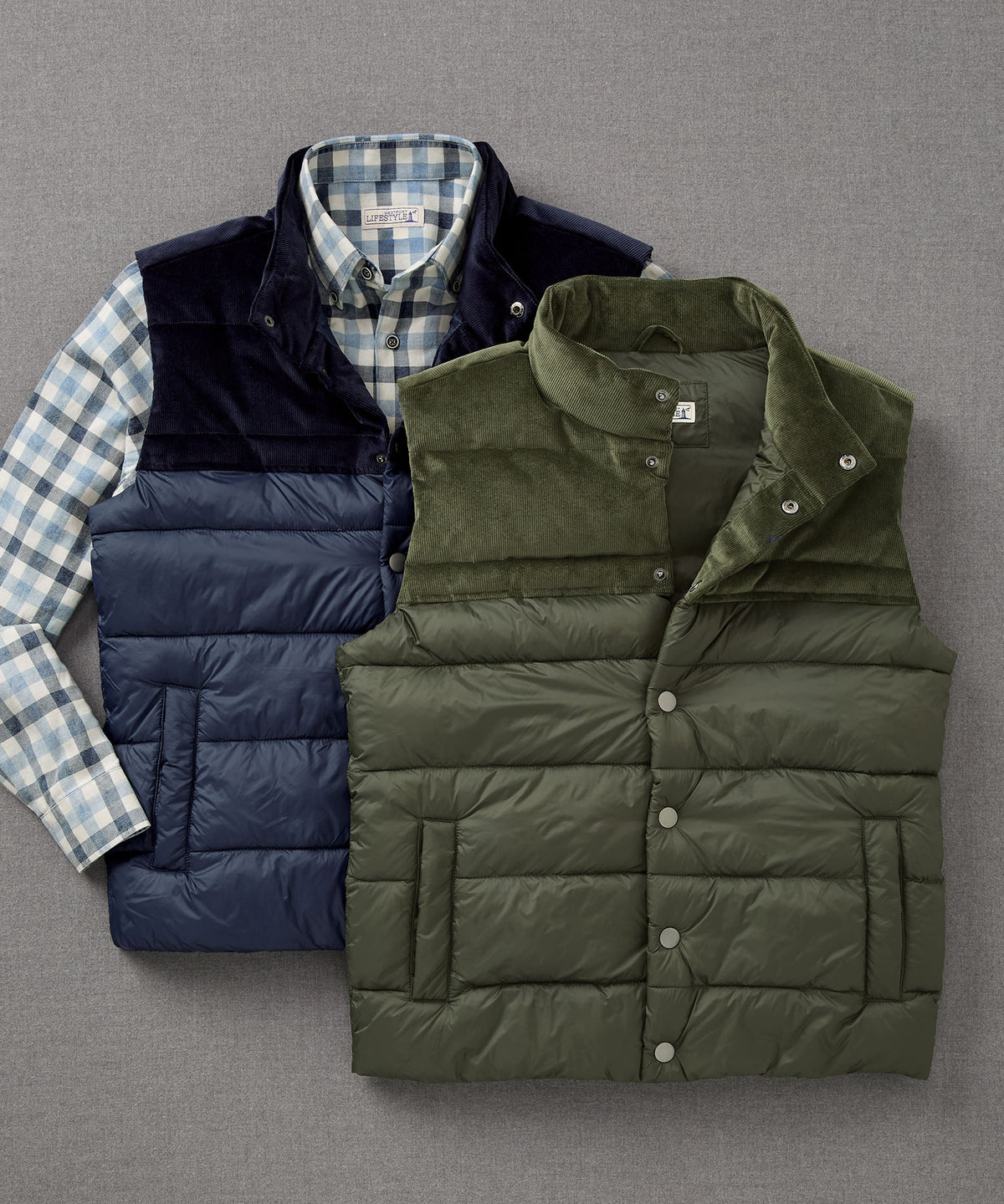 Westport Lifestyle Fireside Mixed Media Channel Vest, Men's Big & Tall