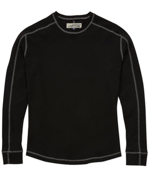 Westport Lifestyle Long Sleeve Cooper Waffle Crew Neck Knit Shirt