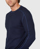 Westport Lifestyle Long Sleeve Cooper Waffle Crew Neck Knit Shirt