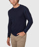 Westport Lifestyle Long Sleeve Cooper Waffle Crew Neck Knit Shirt