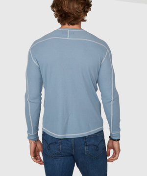 Westport Lifestyle Long Sleeve Cooper Waffle Crew Neck Knit Shirt