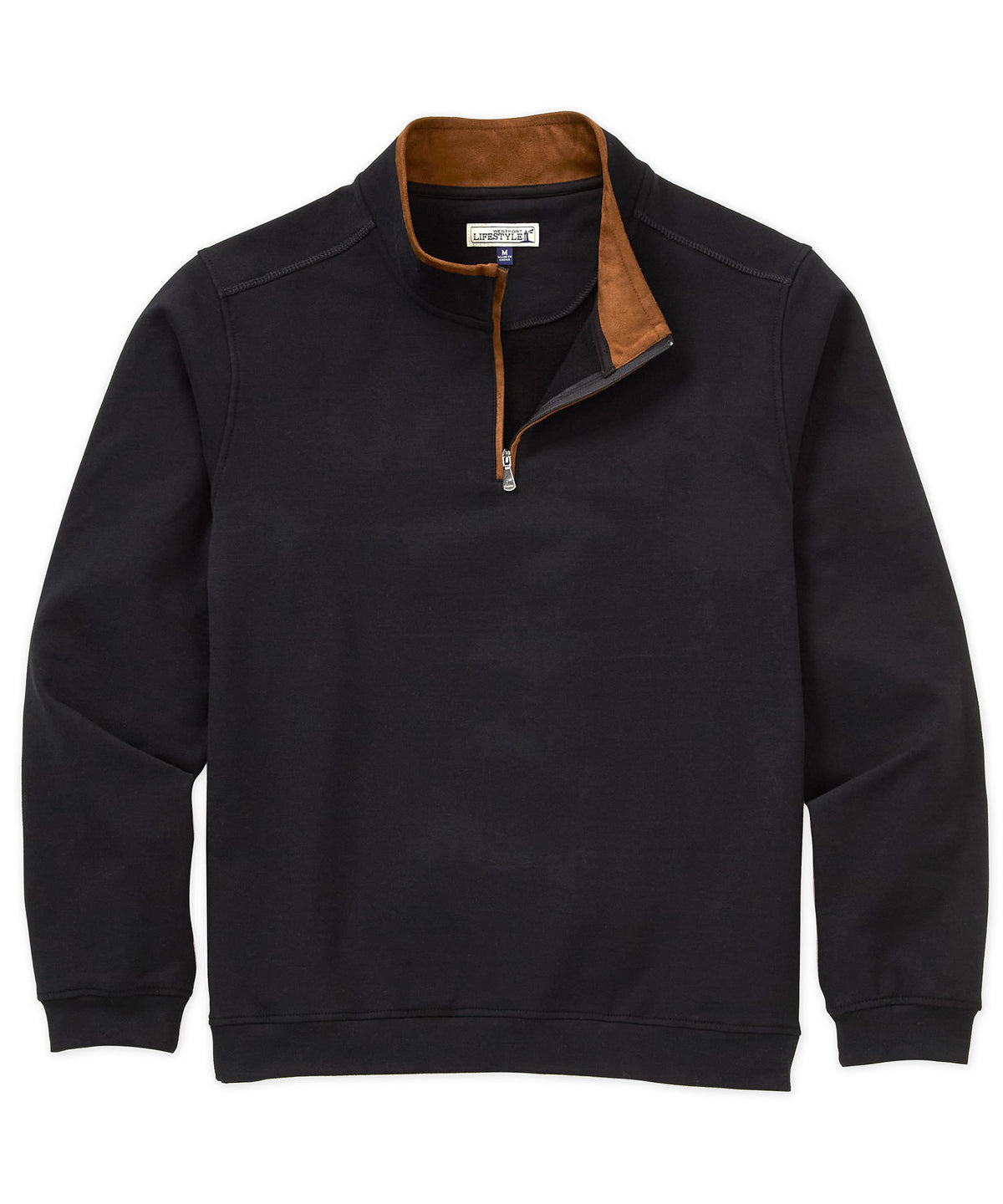 Westport Lifestyle Sueded Interlock Quarter-Zip Jacket, Men's Big & Tall