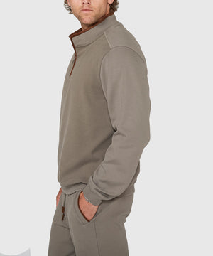 Westport Lifestyle Sueded Interlock Quarter-Zip Jacket