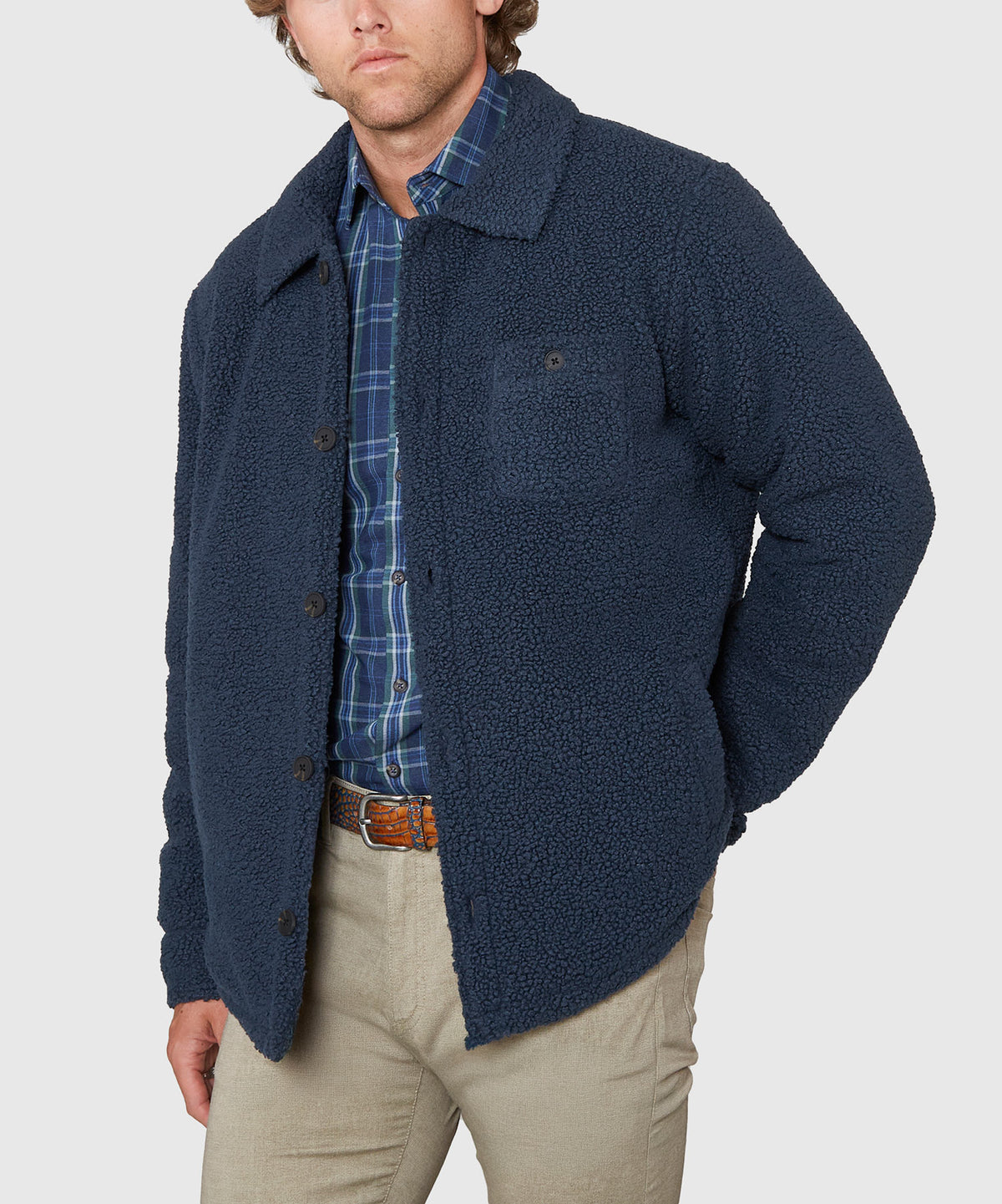 Westport Lifestyle Chetola Sherpa Fleece Shirt Jacket, Men's Big & Tall