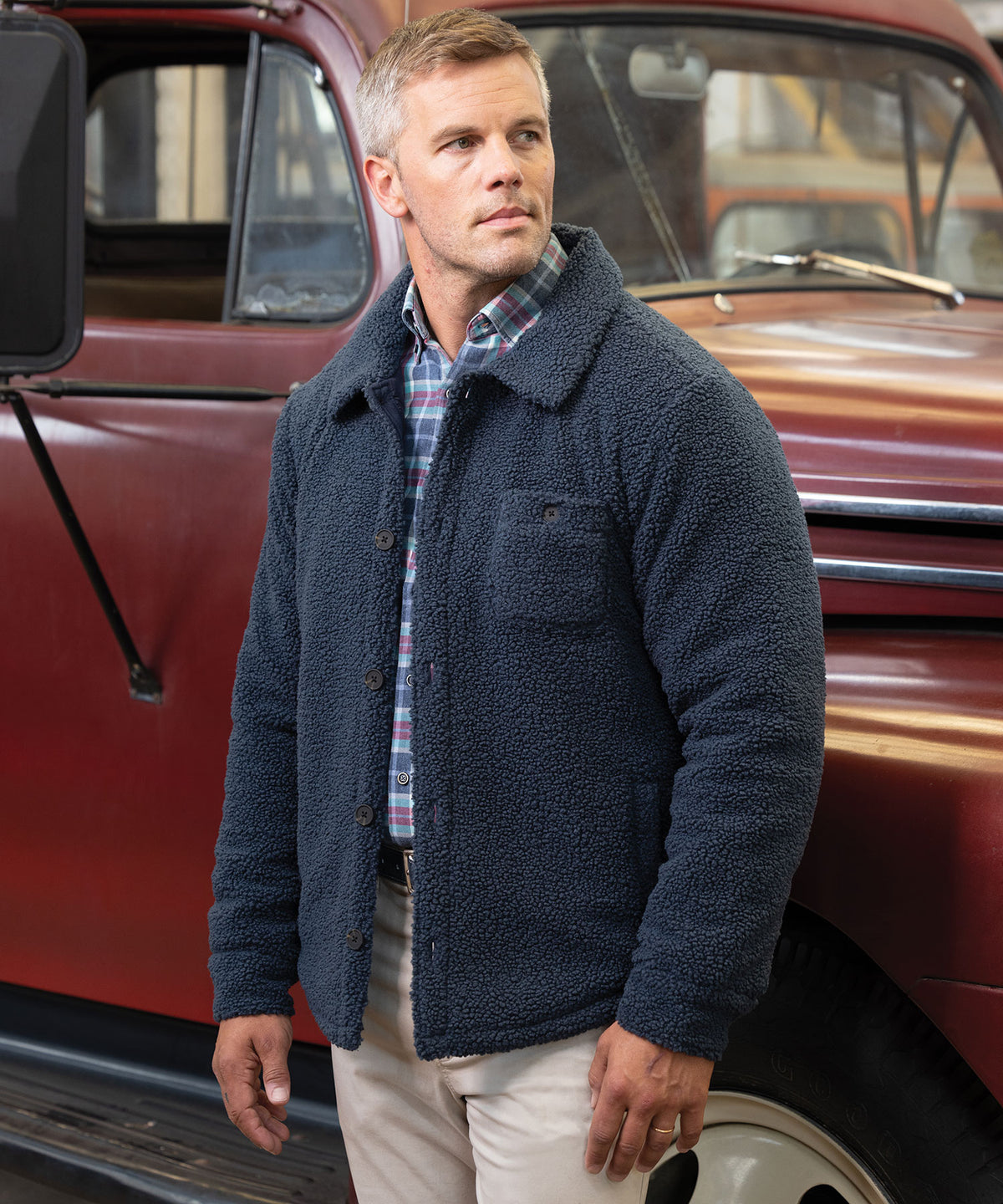 Westport Lifestyle Chetola Sherpa Fleece Shirt Jacket, Men's Big & Tall