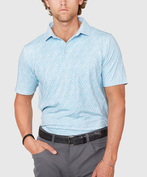 Westport Lifestyle Short Sleeve Dog Print Performance Polo