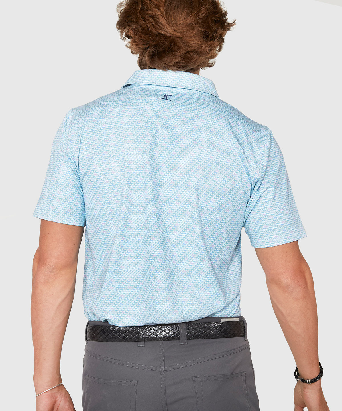 Westport Lifestyle Short Sleeve Dog Print Performance Polo, Men's Big & Tall