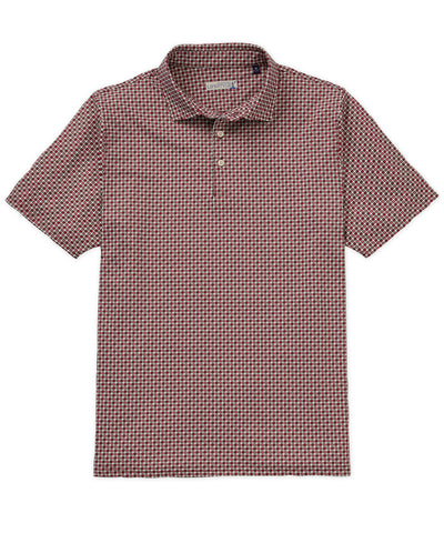 Westport Lifestyle Short Sleeve Box Print Performance Polo, Men's Big & Tall