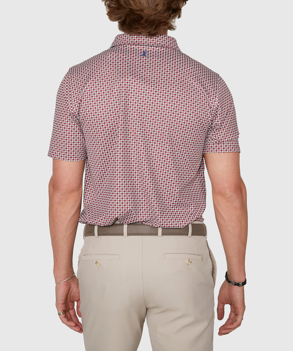 Westport Lifestyle Short Sleeve Box Print Performance Polo, Men's Big & Tall