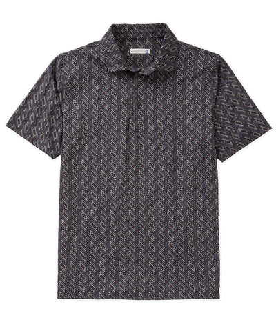 Westport Lifestyle Short Sleeve Clubs Print Performance Polo, Men's Big & Tall