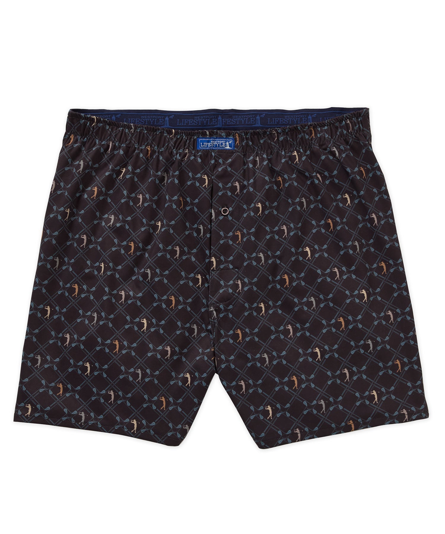 Westport Lifestyle Argyle Print Performance Stretch Boxer