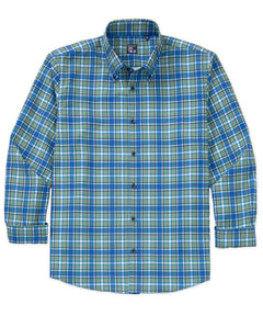 green plaid mens dress shirt Men's Big & Tall Westport No-Tuck Long Sleeve Button Down Collar Stretch Performance Sport Green/Blue / 3XMT smart casual events. disneyworld Sky blue or mint/teal Size:10Y-12Y