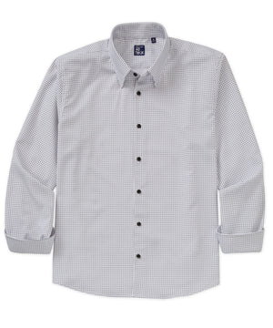 Westport No-Tuck Long Sleeve Button Under Spread Collar Mini Dot Stretch Performance Sport Shirt