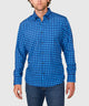Westport No-Tuck Long Sleeve Button Down Collar Check Print Stretch Performance Sport Shirt