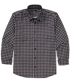black white checkered dress shirt Westport No-Tuck Big & Tall Button Down Gingham vestidos de xvs Black Tie-Strap Square Neck back occasions Size:XXXL