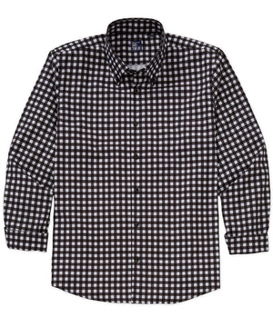 Westport No-Tuck Long Sleeve Button Down Collar Gingham Stretch Performance Sport Shirt