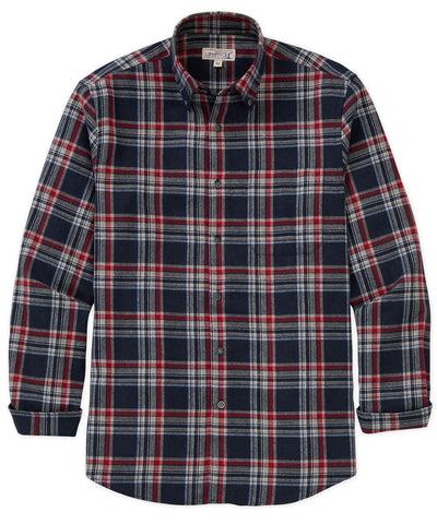 Westport Lifestyle Long Sleeve Button Down Collar Flannel Sport Shirt, Men's Big & Tall