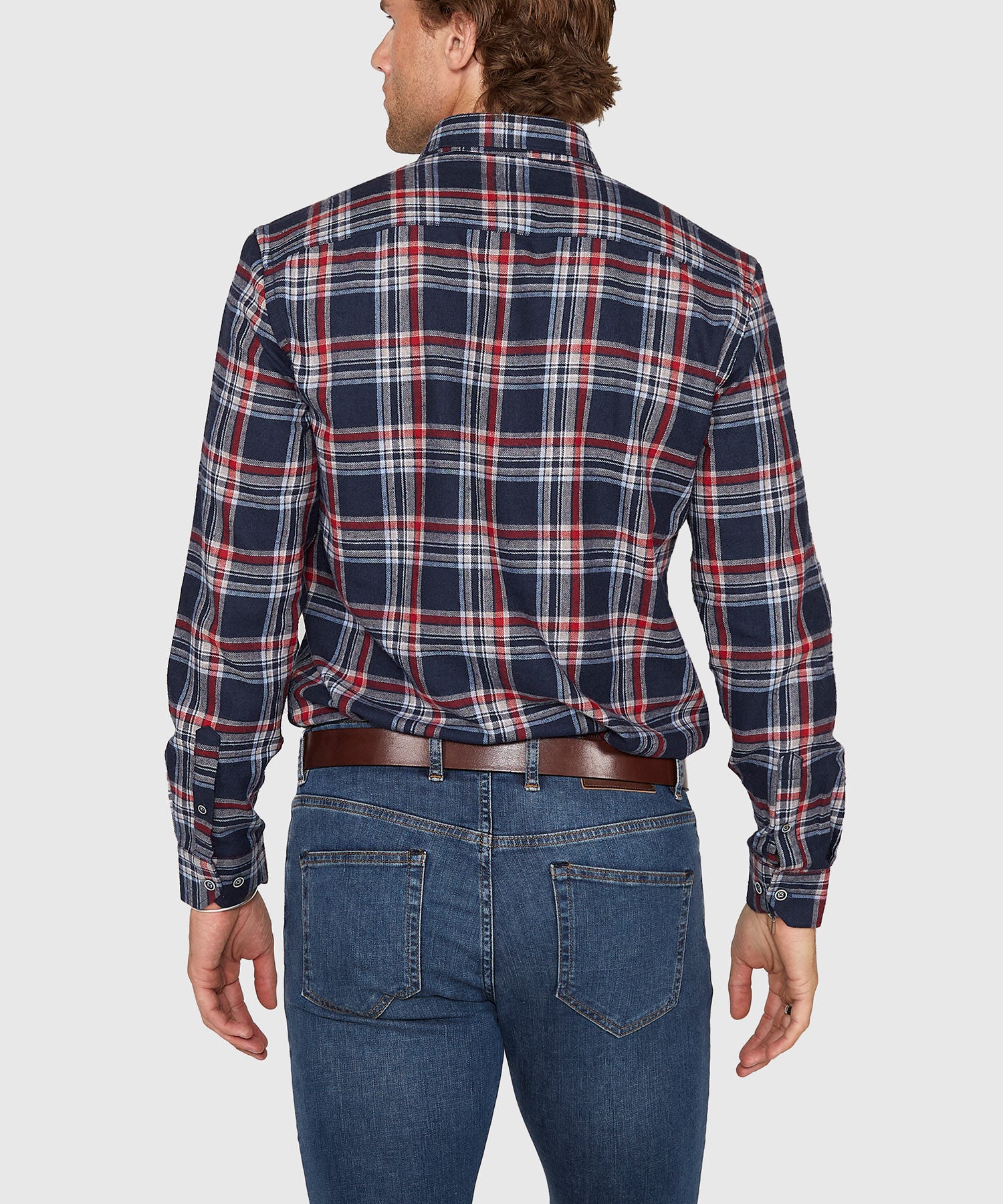 Men's Big & Tall Westport Lifestyle Long Sleeve Button Down Collar Flannel Sport Shirt Multi / 2XT