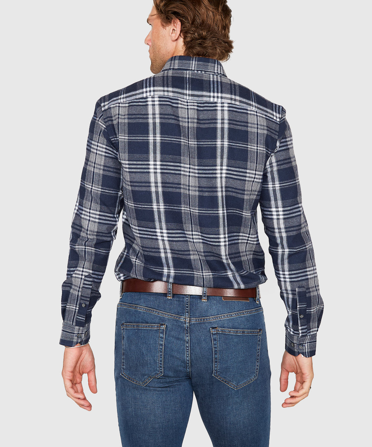 Westport Lifestyle Long Sleeve Button Down Collar Flannel Sport Shirt, Men's Big & Tall