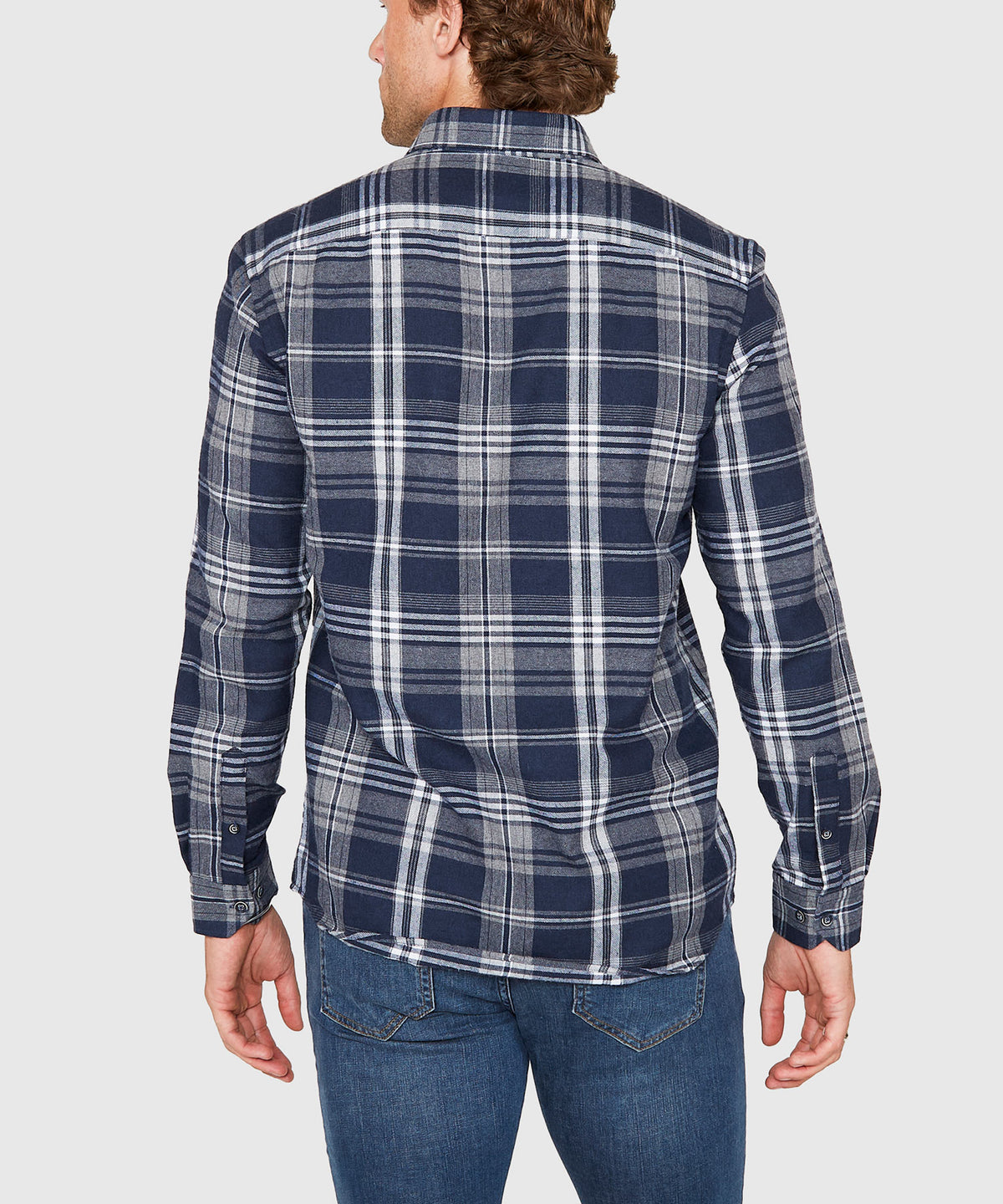 Westport Lifestyle Long Sleeve Button Down Collar Flannel Sport Shirt, Men's Big & Tall