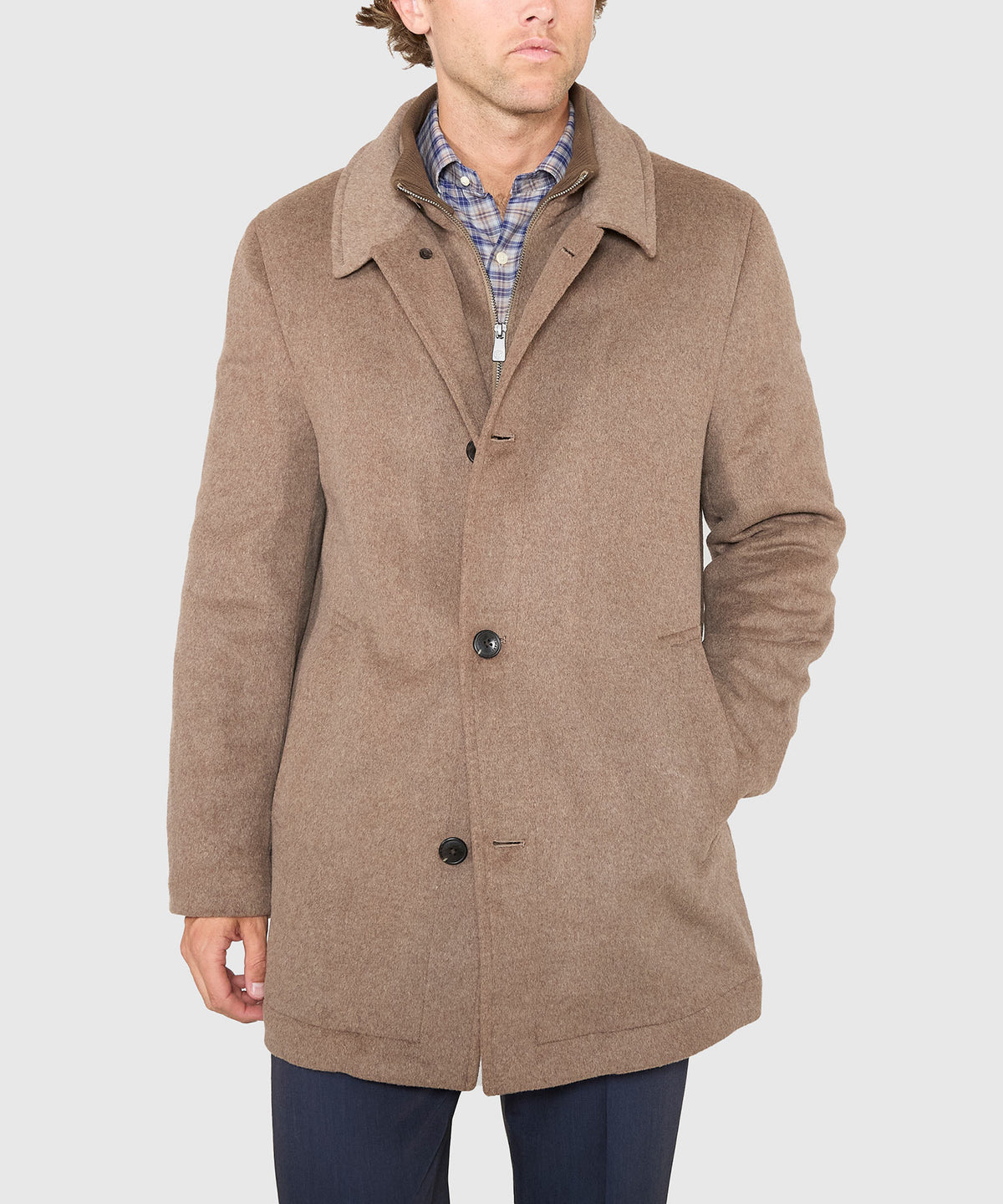Hart Schaffner Marx Wool Blend Bibbed Coat, Men's Big & Tall