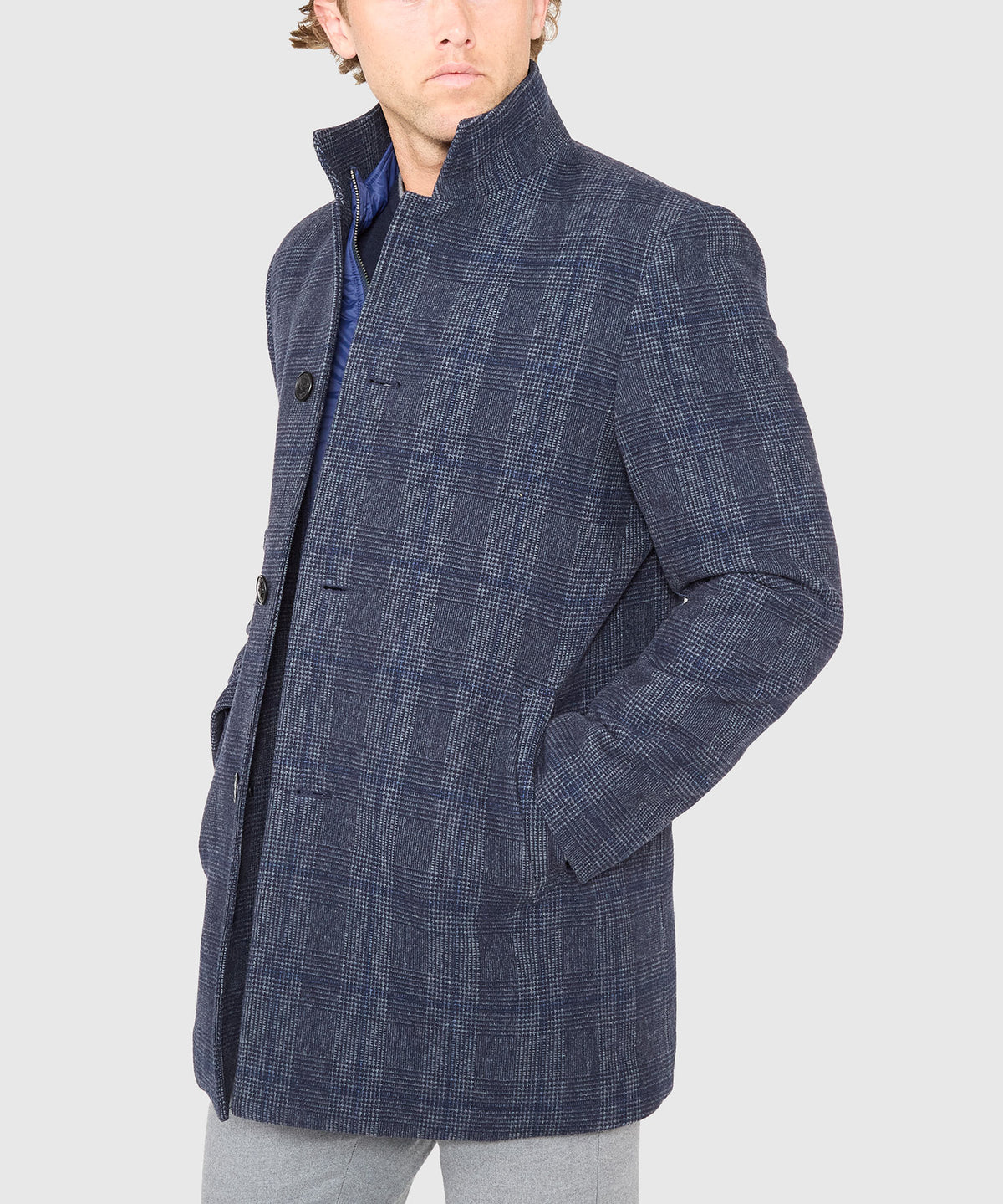 Hart Schaffner Marx Removable Bib Plaid Wool Jacket, Men's Big & Tall