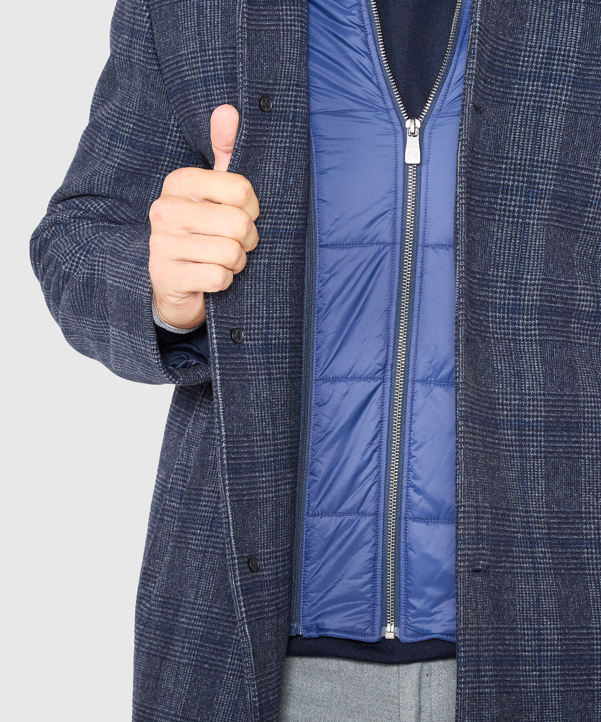 Hart Schaffner Marx Removable Bib Plaid Wool Jacket, Men's Big & Tall