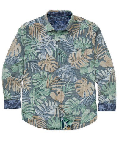 Tommy Bahama Long Sleeve Coastline Cord Jungle Fade Sport Shirt, Men's Big & Tall