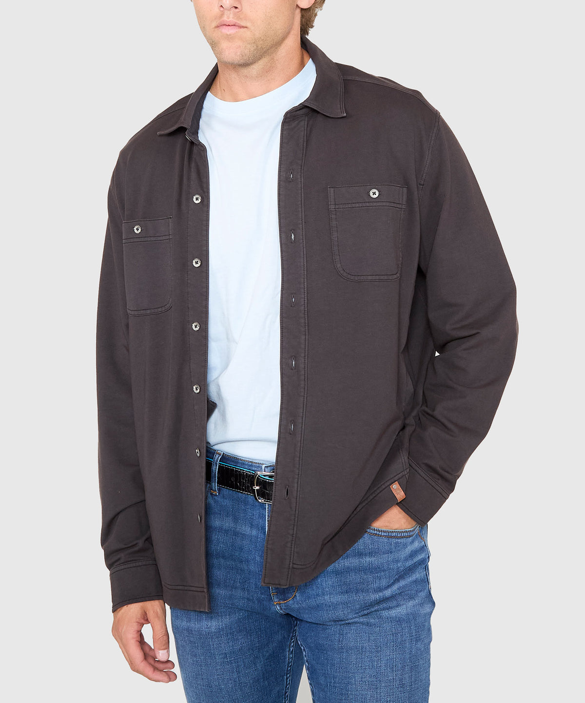Tommy Bahama Long Sleeve Ben & Terry Shirt Jacket, Men's Big & Tall