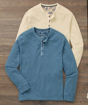 Tommy Bahama Long Sleeve Port Oasis Henley Pullover