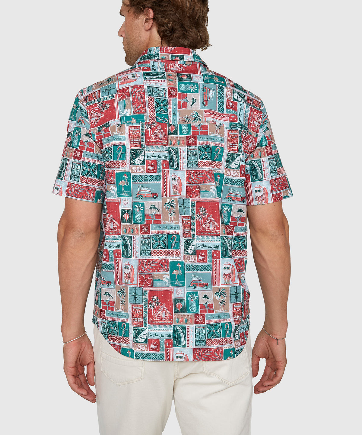 Tommy Bahama Short Sleeve Bahama Coast Gift Wrap Sport Shirt, Men's Big & Tall