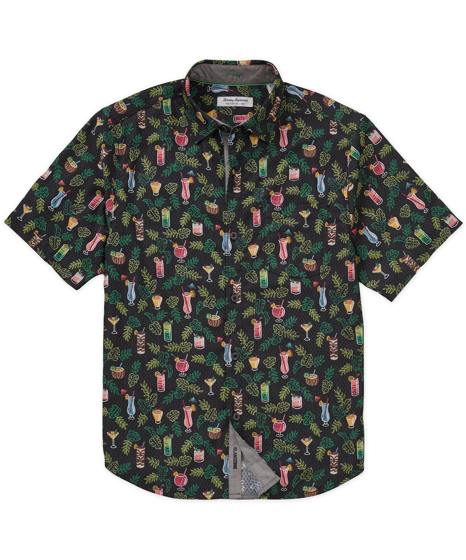 Tommy Bahama Short Sleeve Coastal Ease Midnight Mojito Sport Shirt, Men's Big & Tall