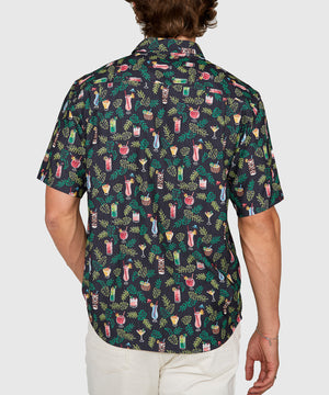Tommy Bahama Short Sleeve Coastal Ease Midnight Mojito Sport Shirt