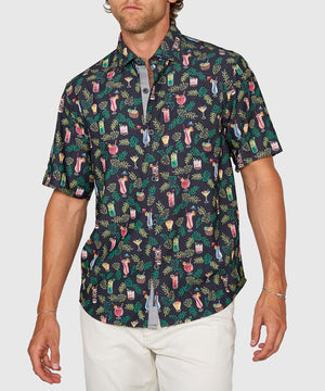 Tommy Bahama Short Sleeve Coastal Ease Midnight Mojito Sport Shirt