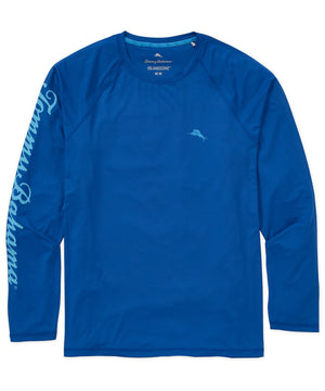 Tommy Bahama Long Sleeve Chill Time Surf Crew Rash Guard T-Shirt