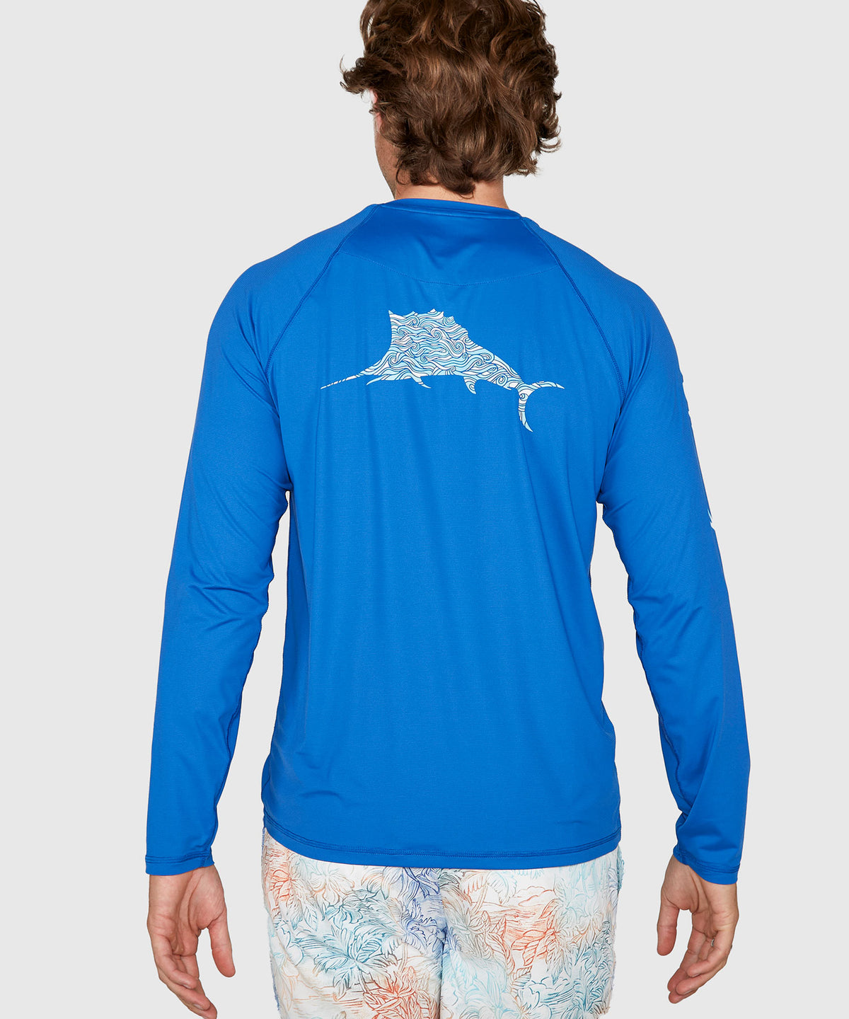 Tommy Bahama Long Sleeve Chill Time Surf Crew Rash Guard T-Shirt, Men's Big & Tall