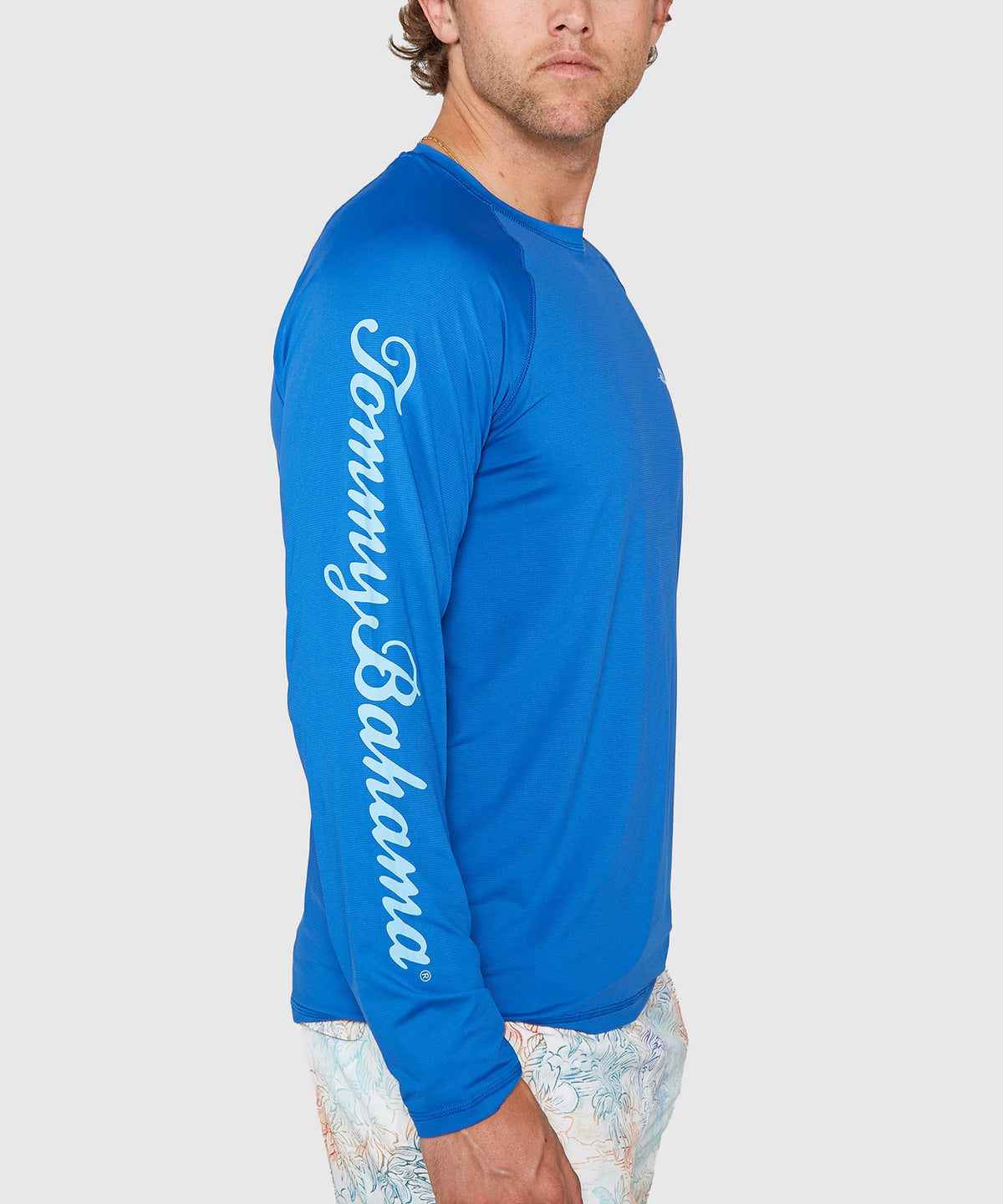 Tommy Bahama Long Sleeve Chill Time Surf Crew Rash Guard T-Shirt, Men's Big & Tall