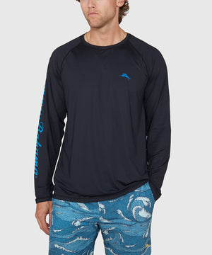 Tommy Bahama Long Sleeve Chill Time Surf Crew Rash Guard T-Shirt