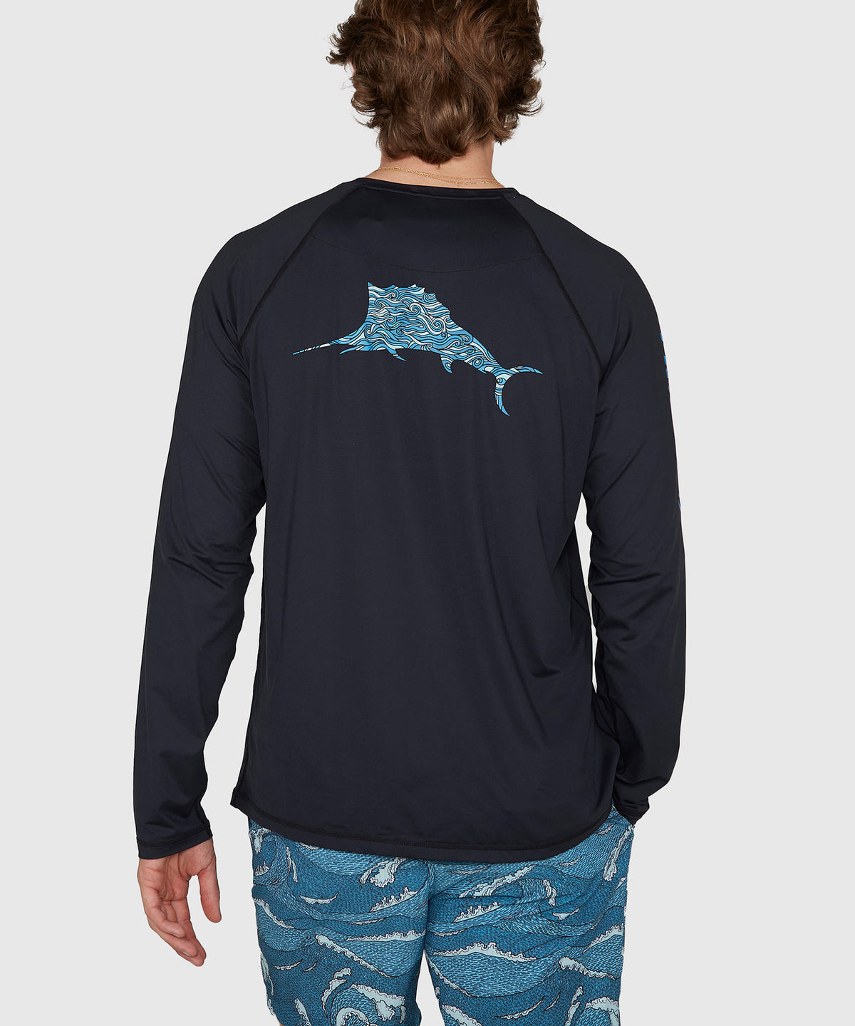 Tommy Bahama Long Sleeve Chill Time Surf Crew Rash Guard T-Shirt, Men's Big & Tall