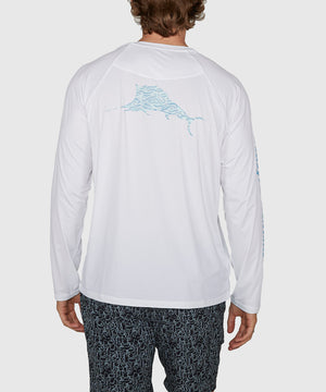 Tommy Bahama Long Sleeve Chill Time Surf Crew Rash Guard T-Shirt