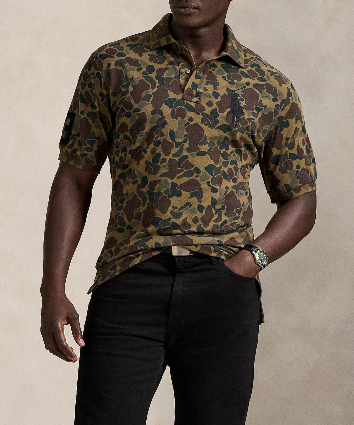 Polo Ralph Lauren Short Sleeve Animated Big Pony Mesh Polo, Men's Big & Tall