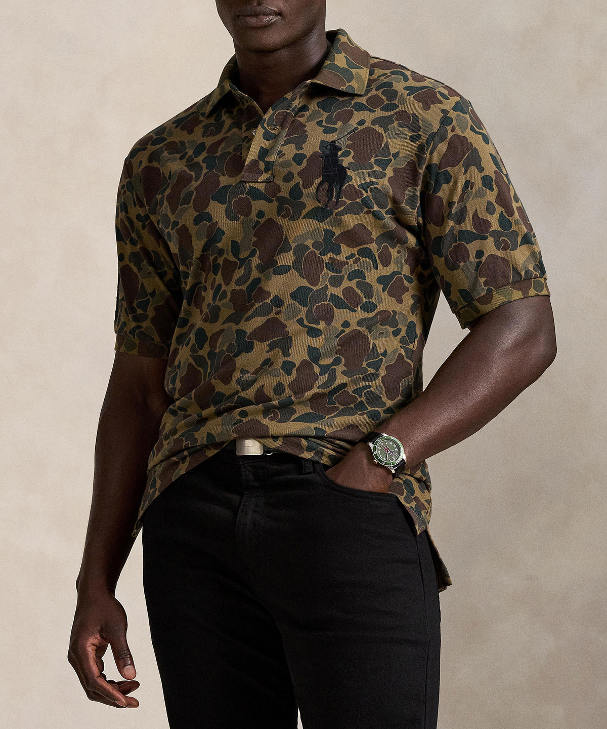 Polo Ralph Lauren Short Sleeve Animated Big Pony Mesh Polo, Men's Big & Tall