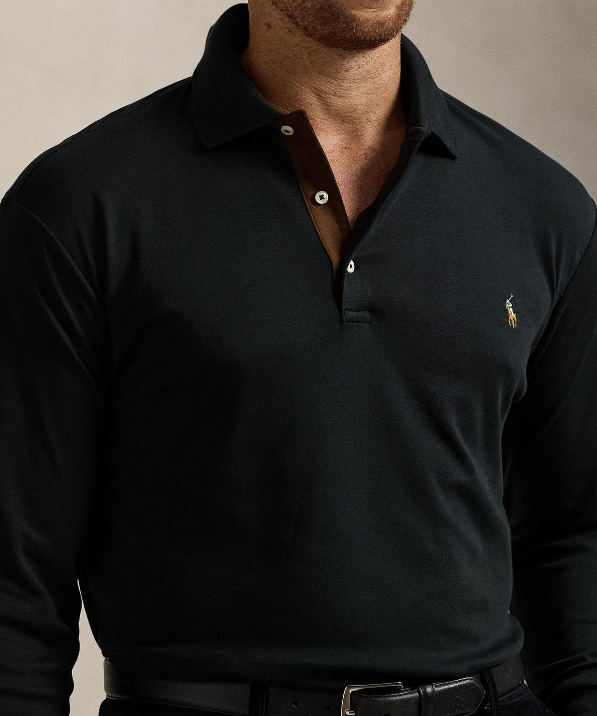 Polo Ralph Lauren Long Sleeve Soft Touch Cotton Polo, Men's Big & Tall