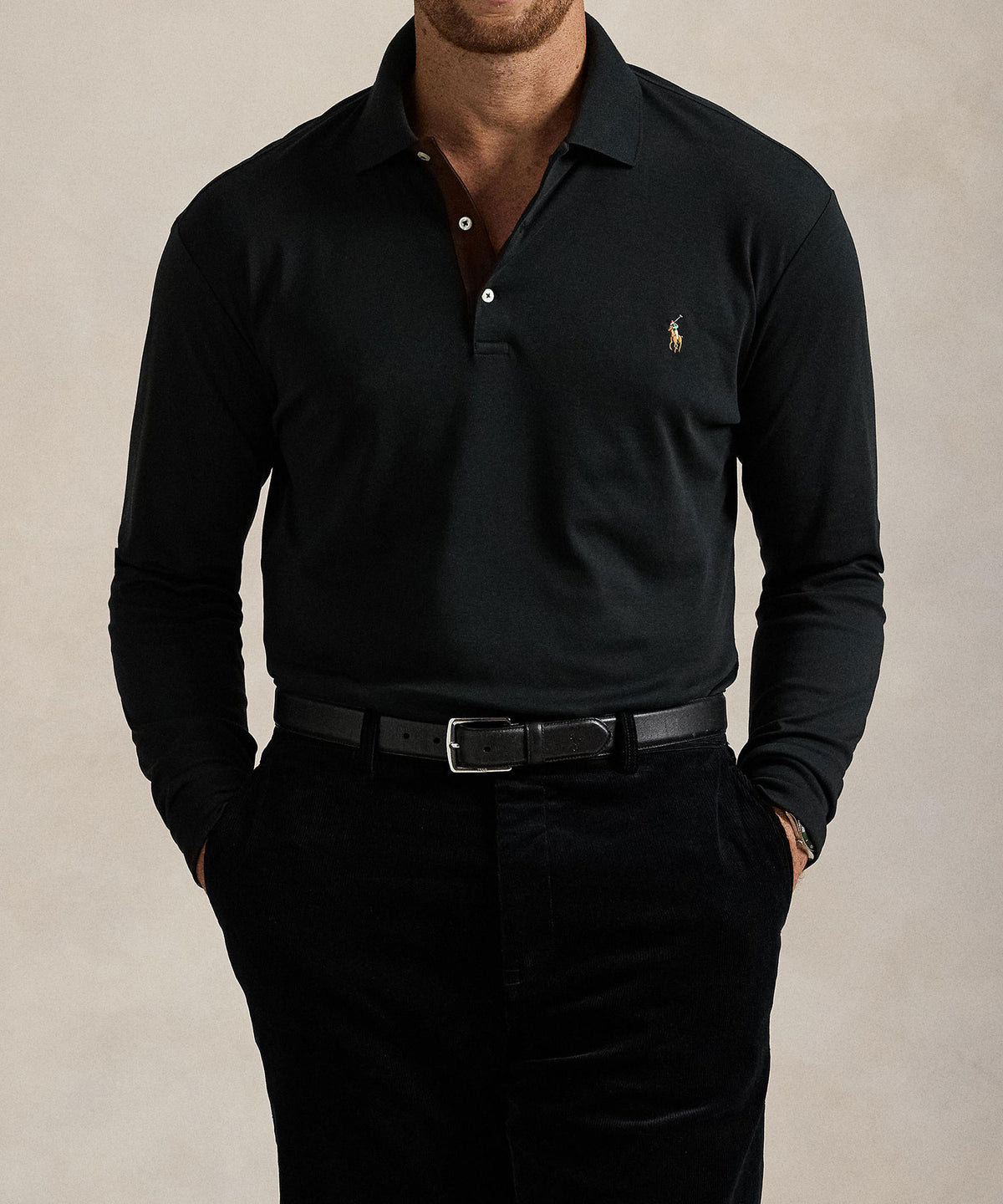 Polo Ralph Lauren Long Sleeve Soft Touch Cotton Polo, Men's Big & Tall
