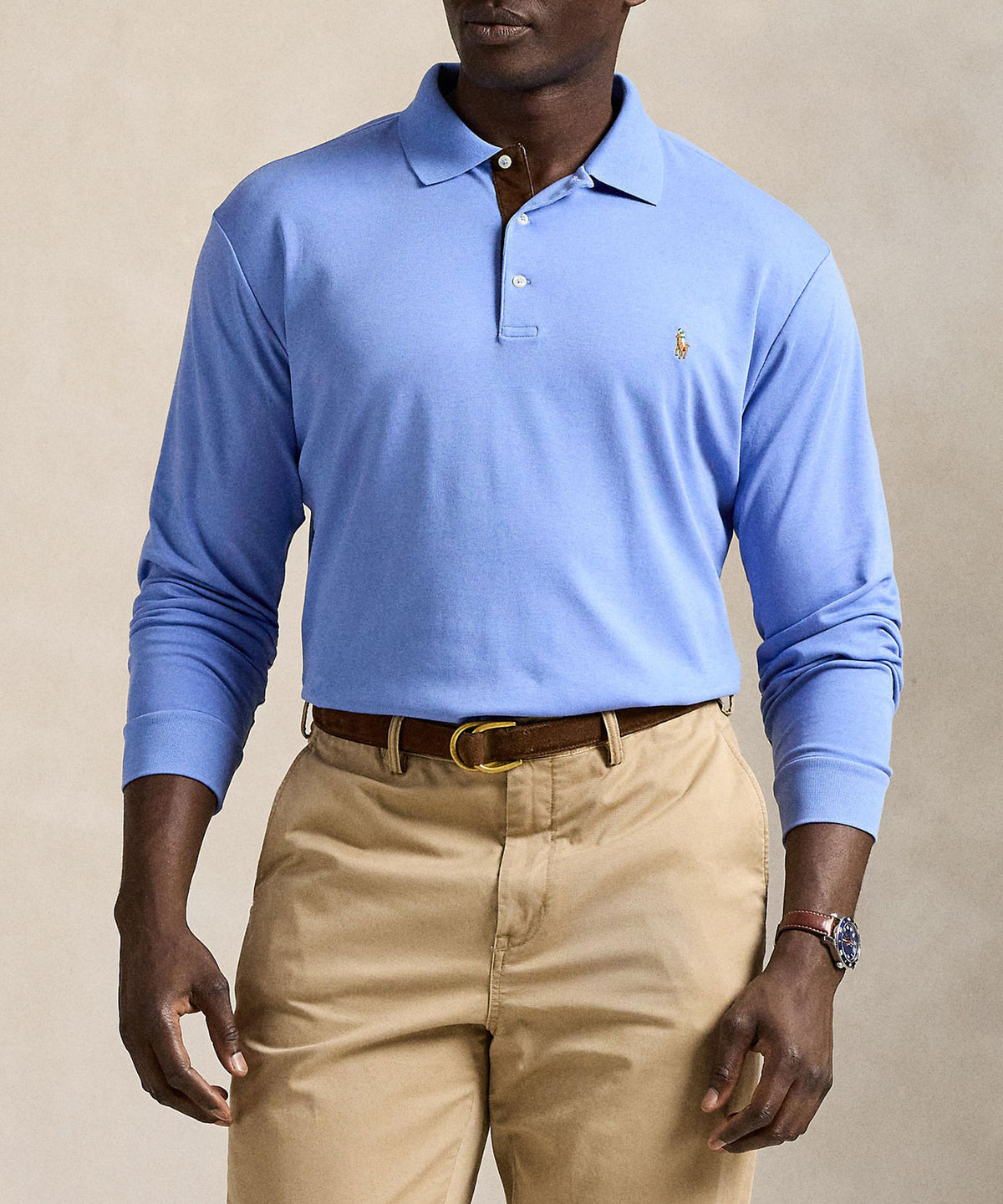Polo Ralph Lauren Long Sleeve Soft Touch Cotton Polo, Men's Big & Tall