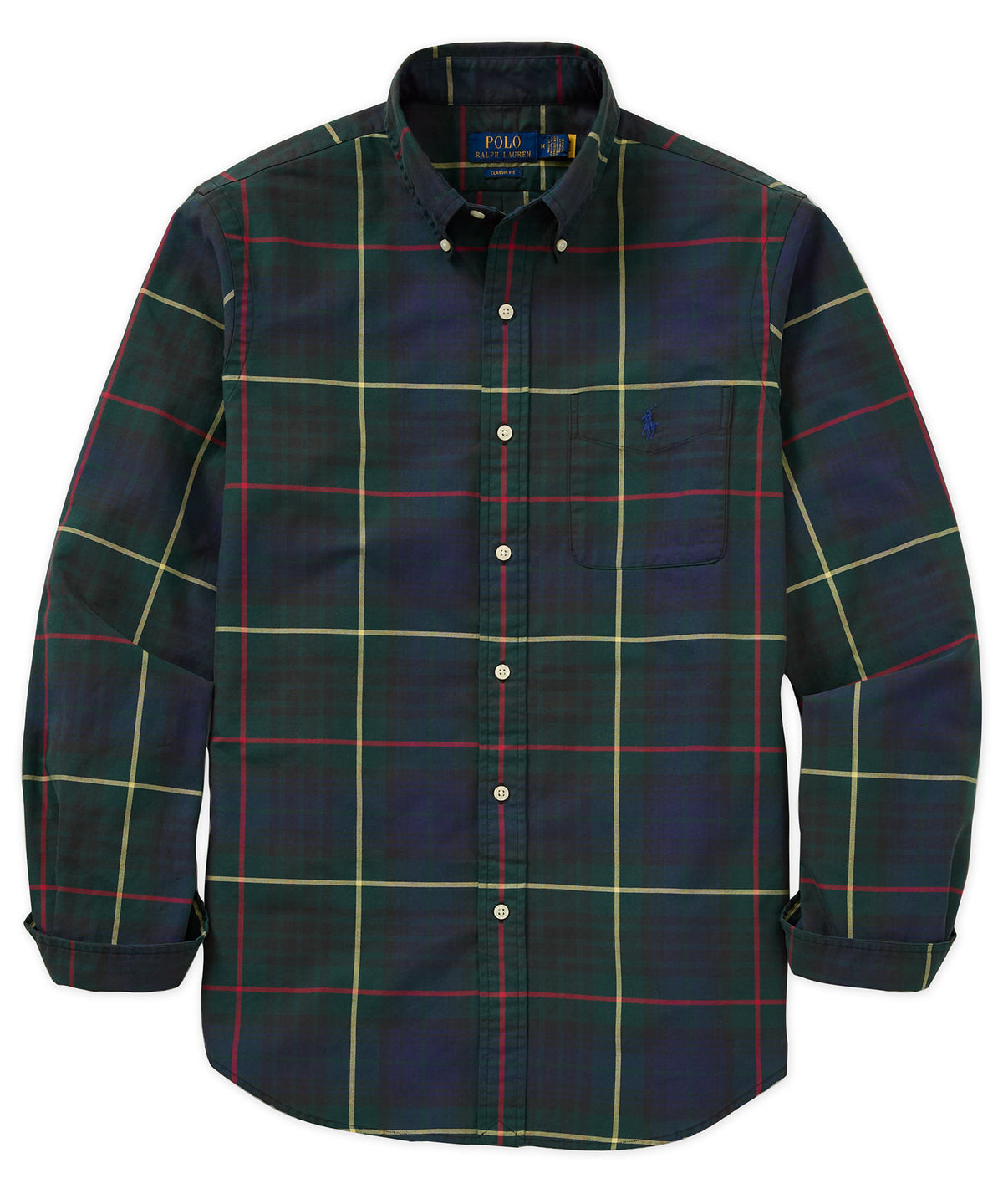 Polo Ralph Lauren Long Sleeve Tartan Oxford Sport Shirt, Men's Big & Tall