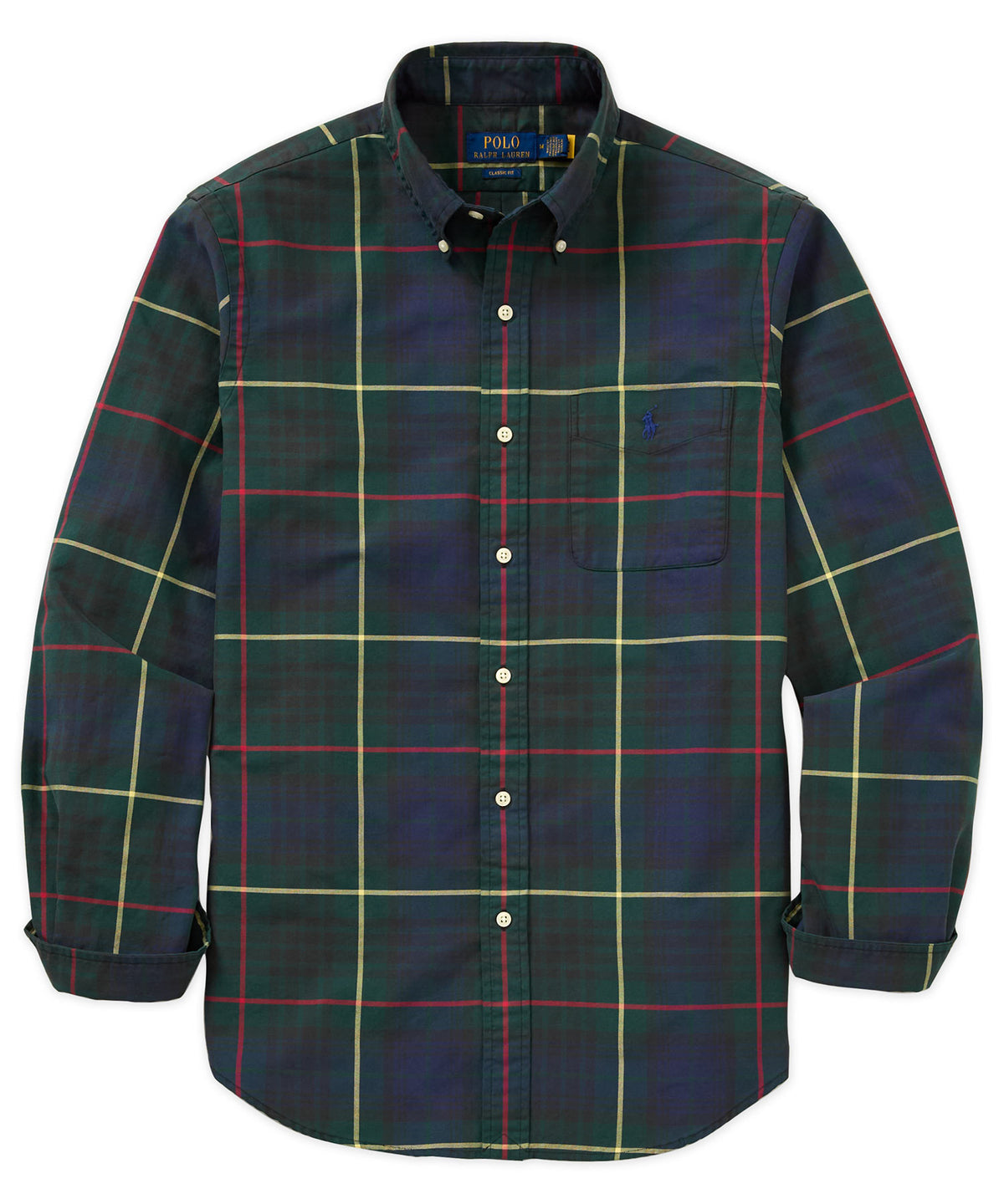 Polo Ralph Lauren Long Sleeve Tartan Oxford Sport Shirt, Men's Big & Tall