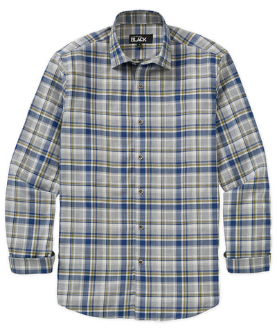 Westport Black Long Sleeve Button Under Spread Collar Sport Shirt, Men's Big & Tall