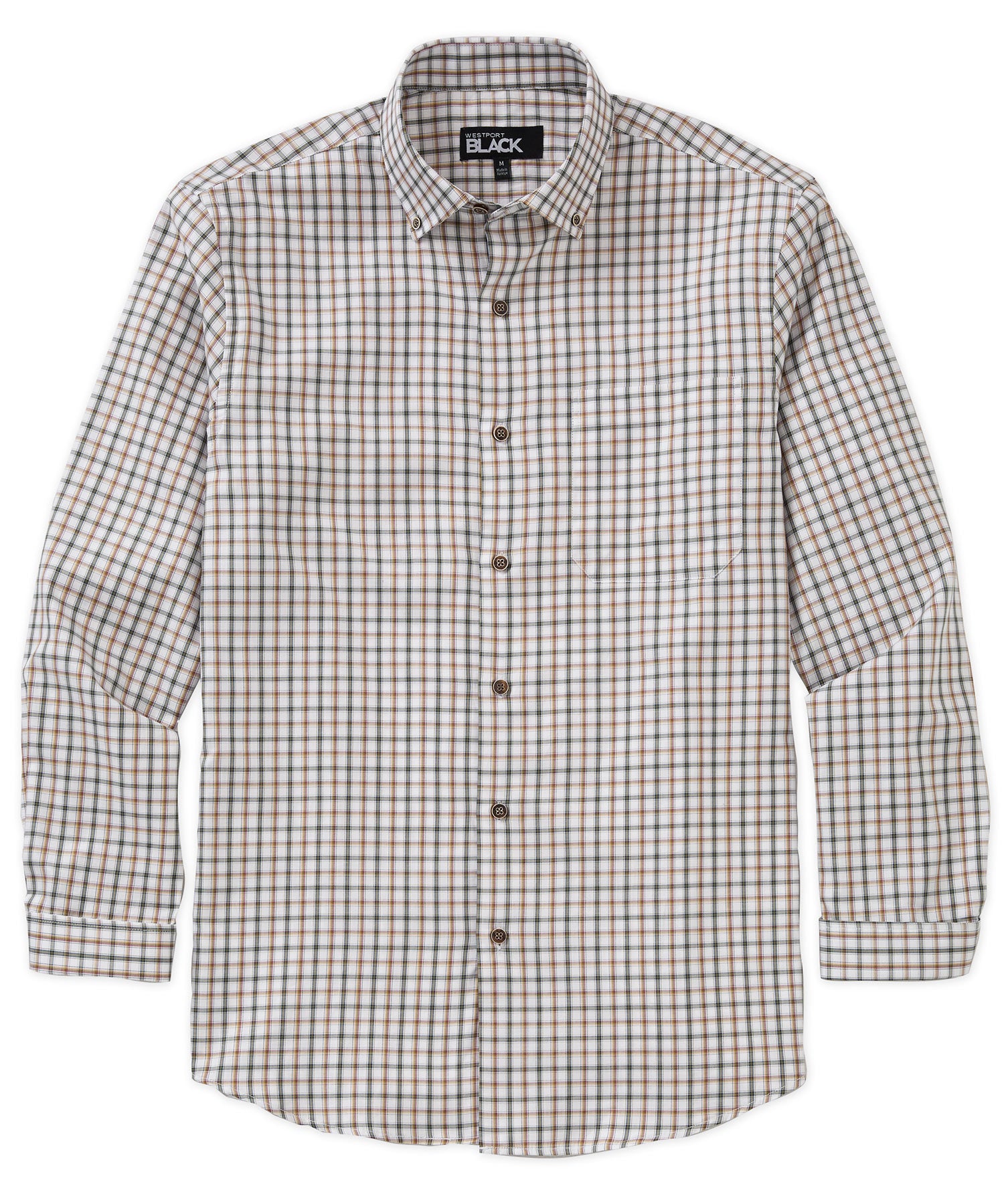 Westport Black Long Sleeve Button Down Collar Sport Shirt